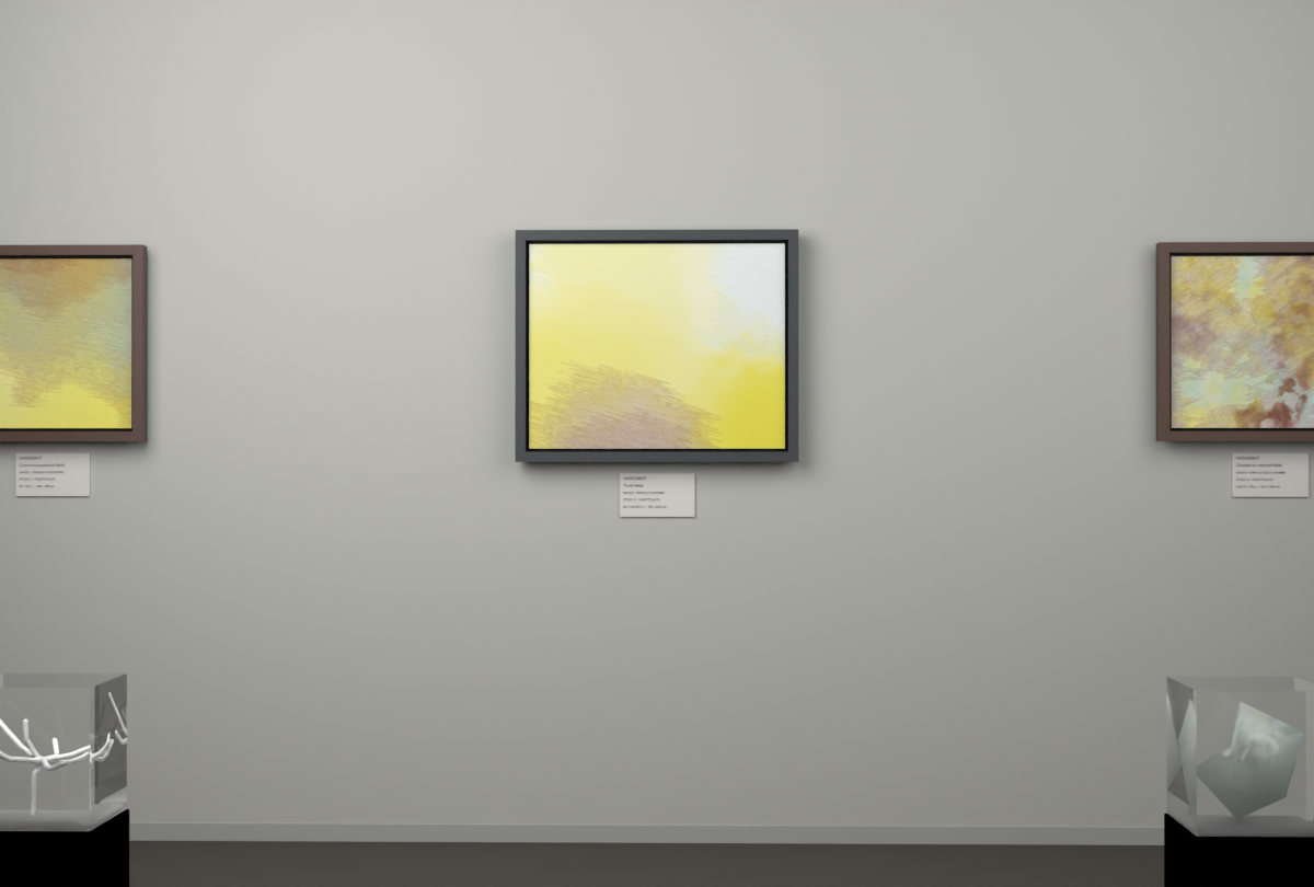 Edge-Lit Chamber · gallery context room view