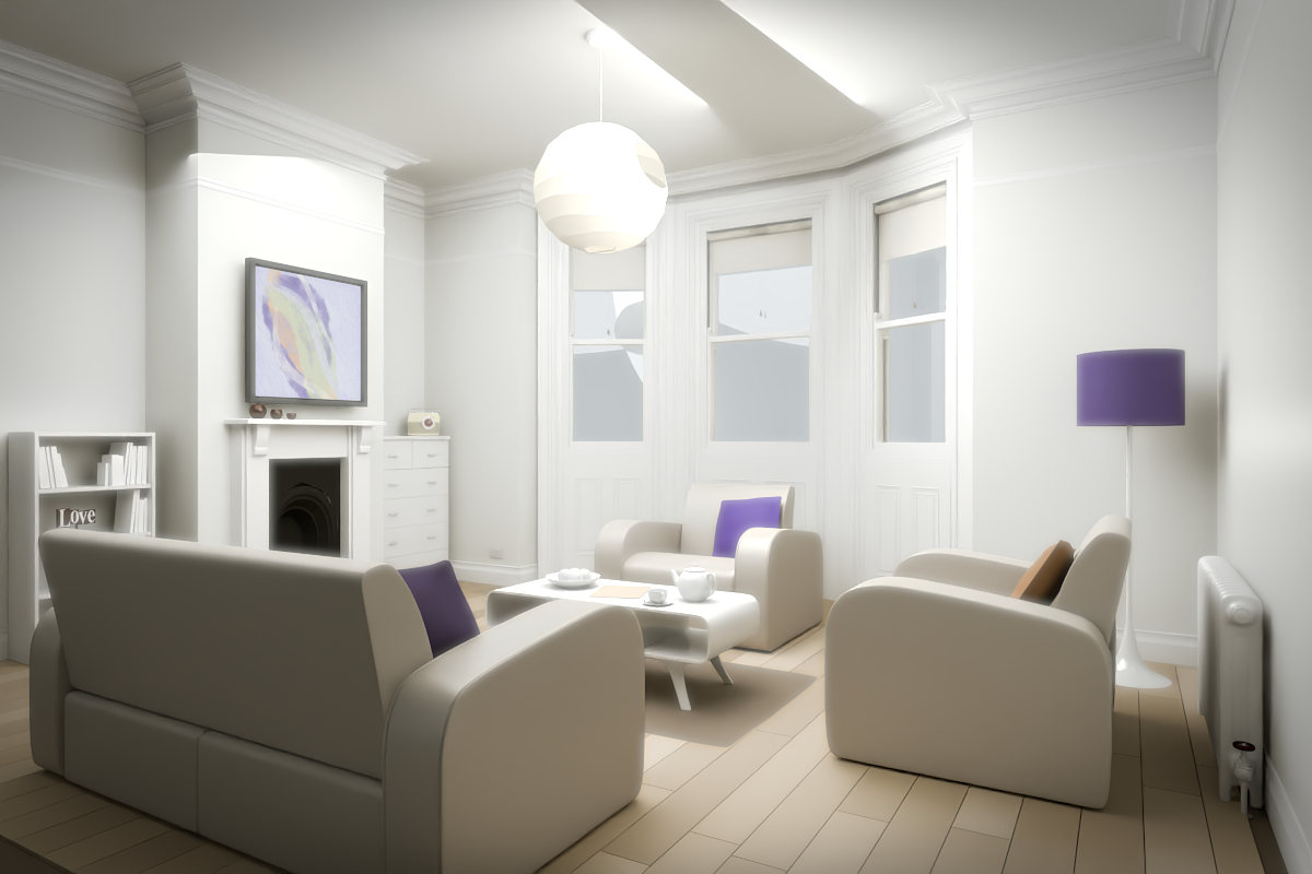 Descending Sweep · white original room view