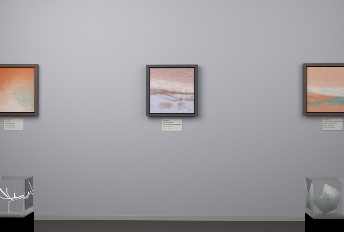Receding Shore · Morning Reed Bank · gallery context room view