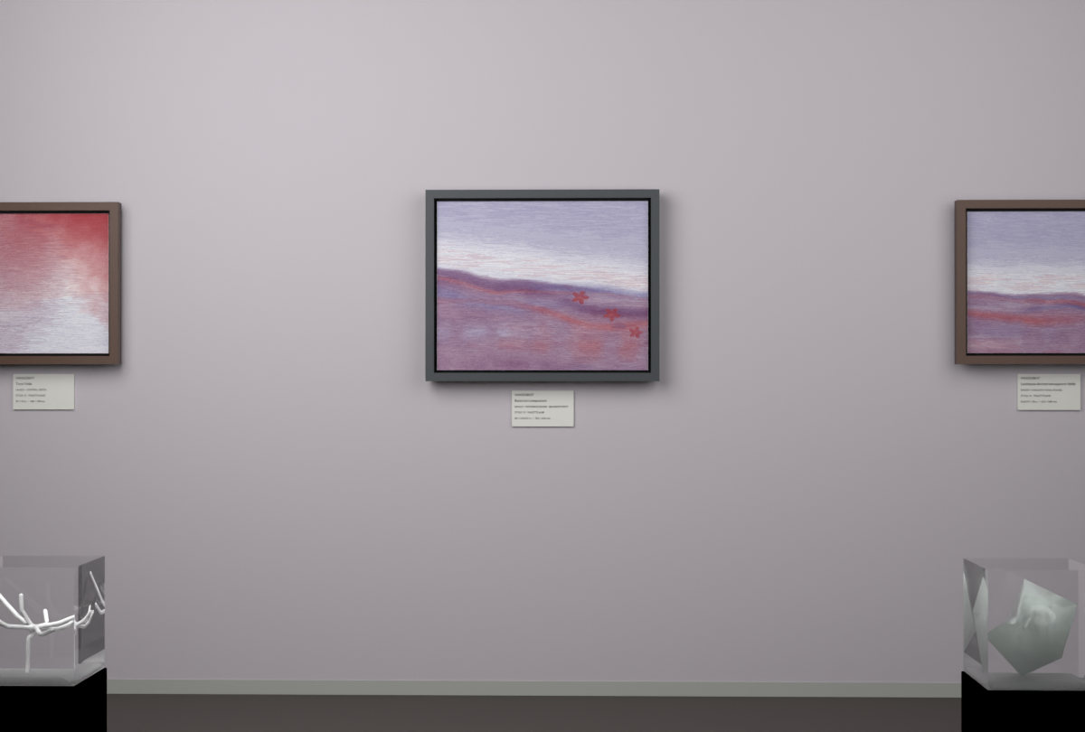 Receding Shore · Blossom Drift · gallery context room view