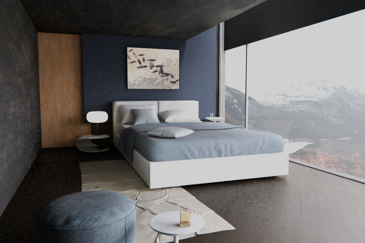Botanical Luminous Olive · over bed room view