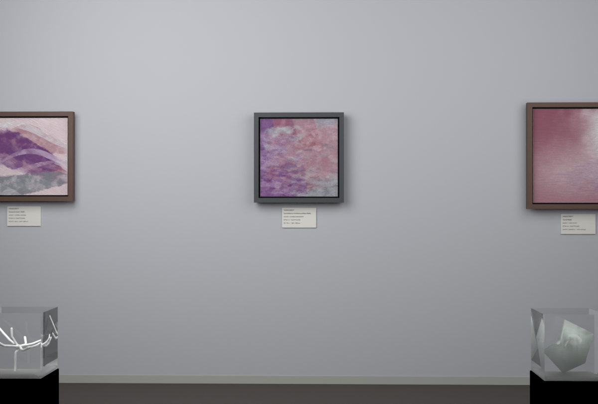 Layered Abrasions · gallery context room view