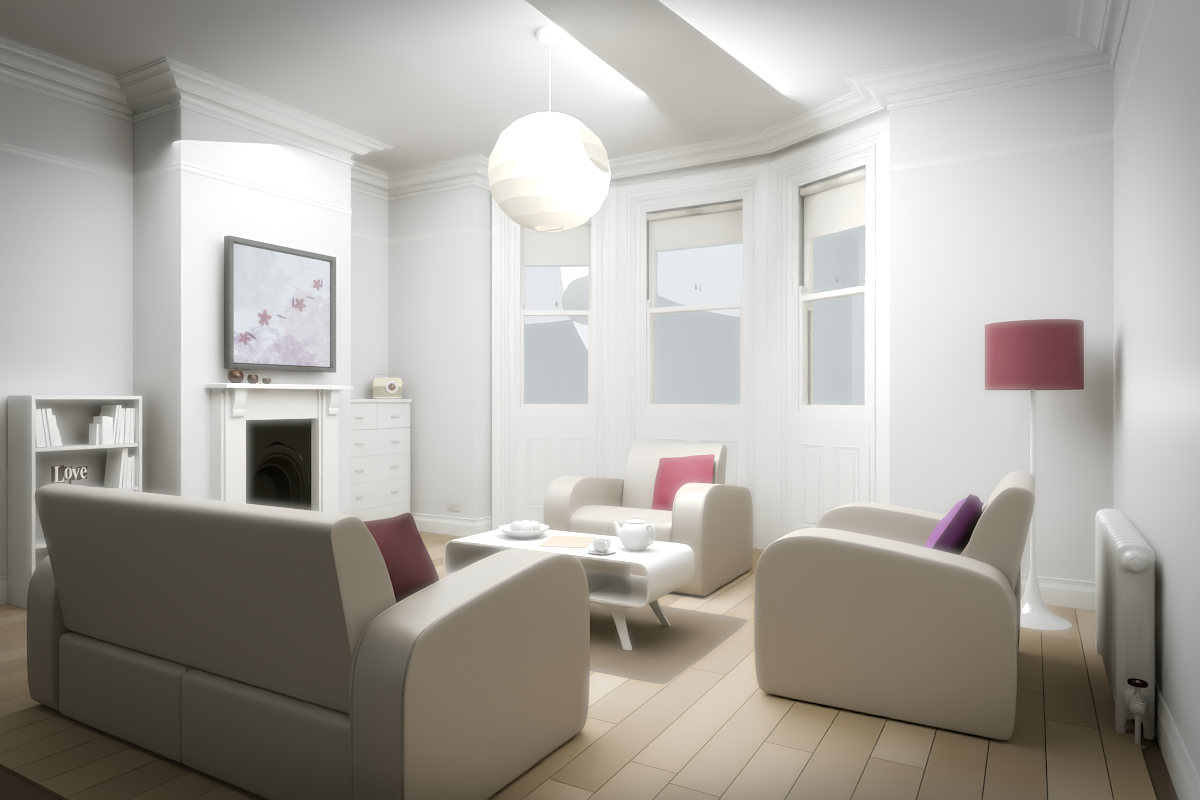 Botanical Flowering Branch · white original room view