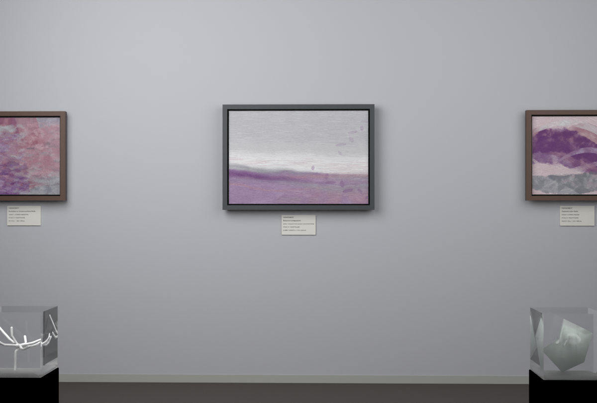 Shallow Tidal Planes · Olive Over Water · gallery context room view