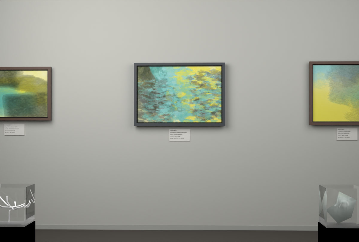Layered Abrasions · gallery context room view