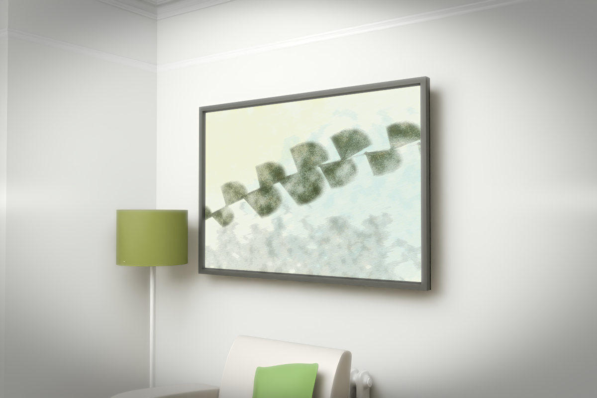 Botanical Ginkgo Drift · white right context room view