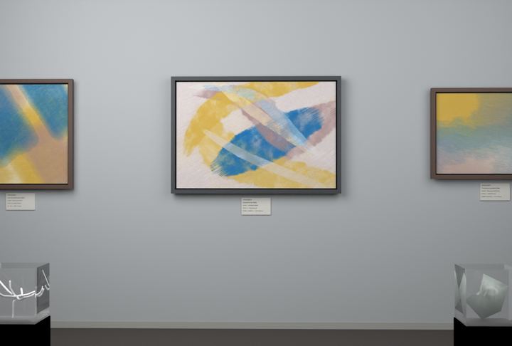 Opposed Sweeps — Gestural color fields, palette 191