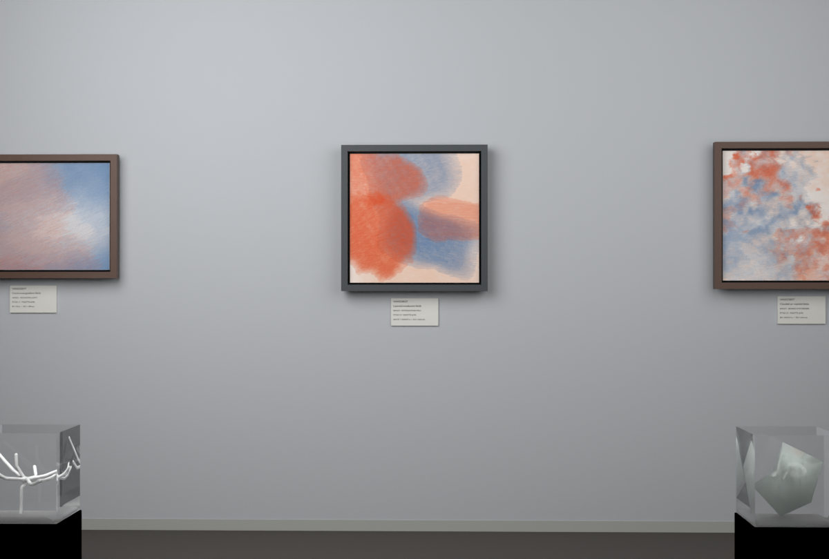 Interlocking Veils · gallery context room view