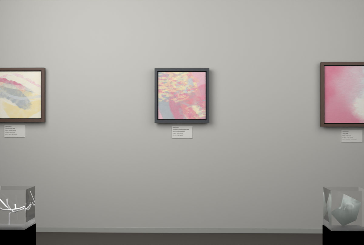 Layered Abrasions · gallery context room view
