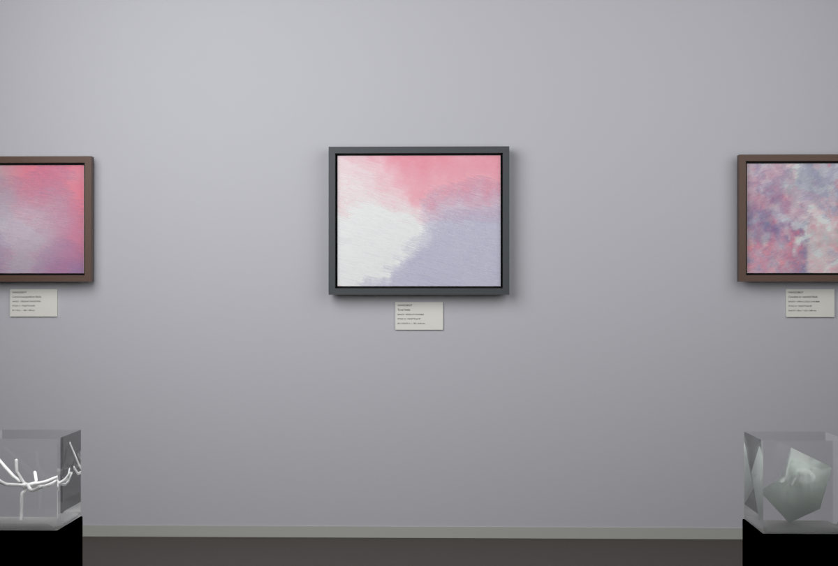 Edge-Lit Chamber · gallery context room view