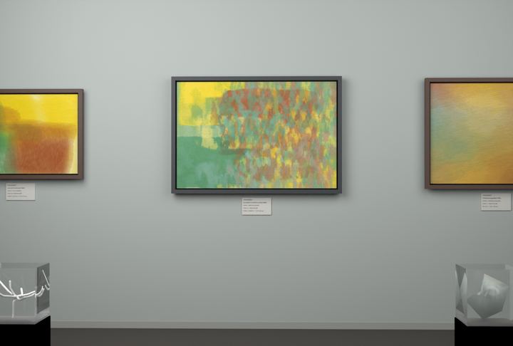 Vertical Scrapes — Scumbled or broken-surface fields, palette 198