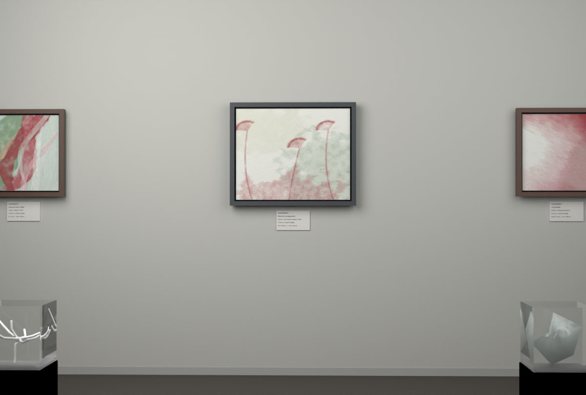 Botanical Umbel In Mist · gallery context room view