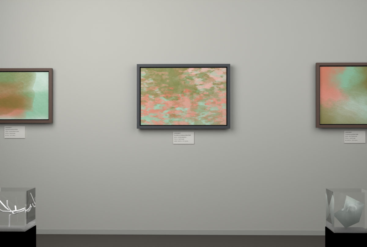 Layered Abrasions · gallery context room view
