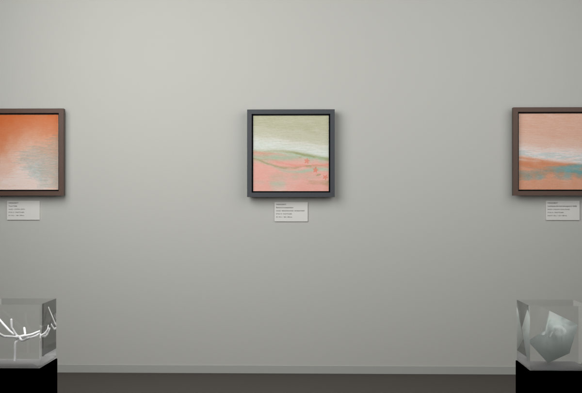 Receding Shore · Blossom Drift · gallery context room view
