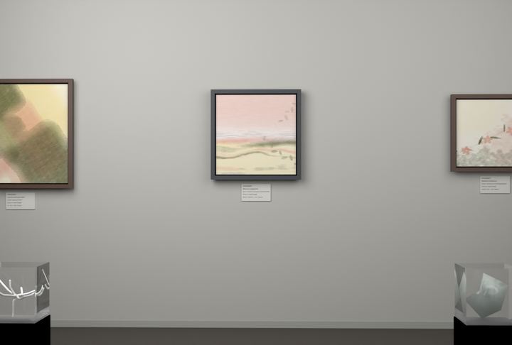Shallow Tidal Planes · Olive Over Water — Botanical composition, palette 203