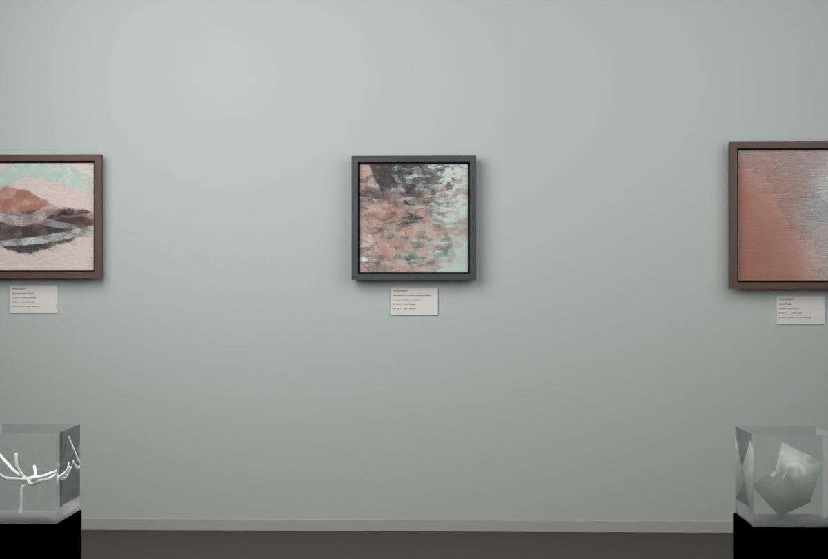 Layered Abrasions · gallery context room view