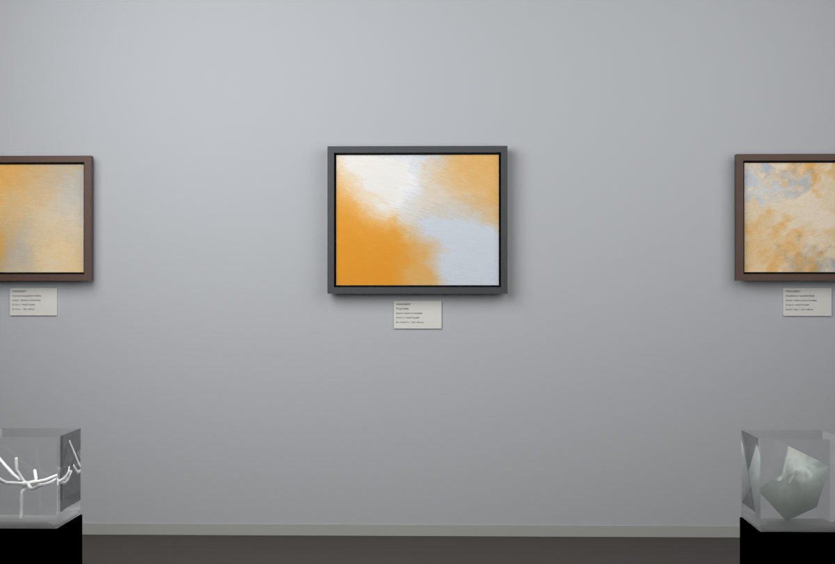Edge-Lit Chamber · gallery context room view