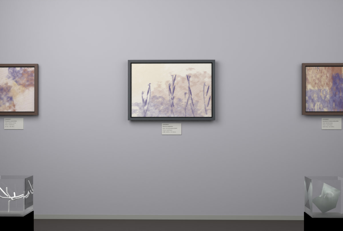 Botanical Reed Crossing · gallery context room view