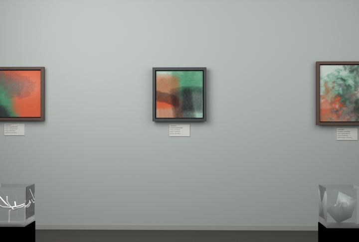 Tall Passages — Layered translucent fields, palette 216