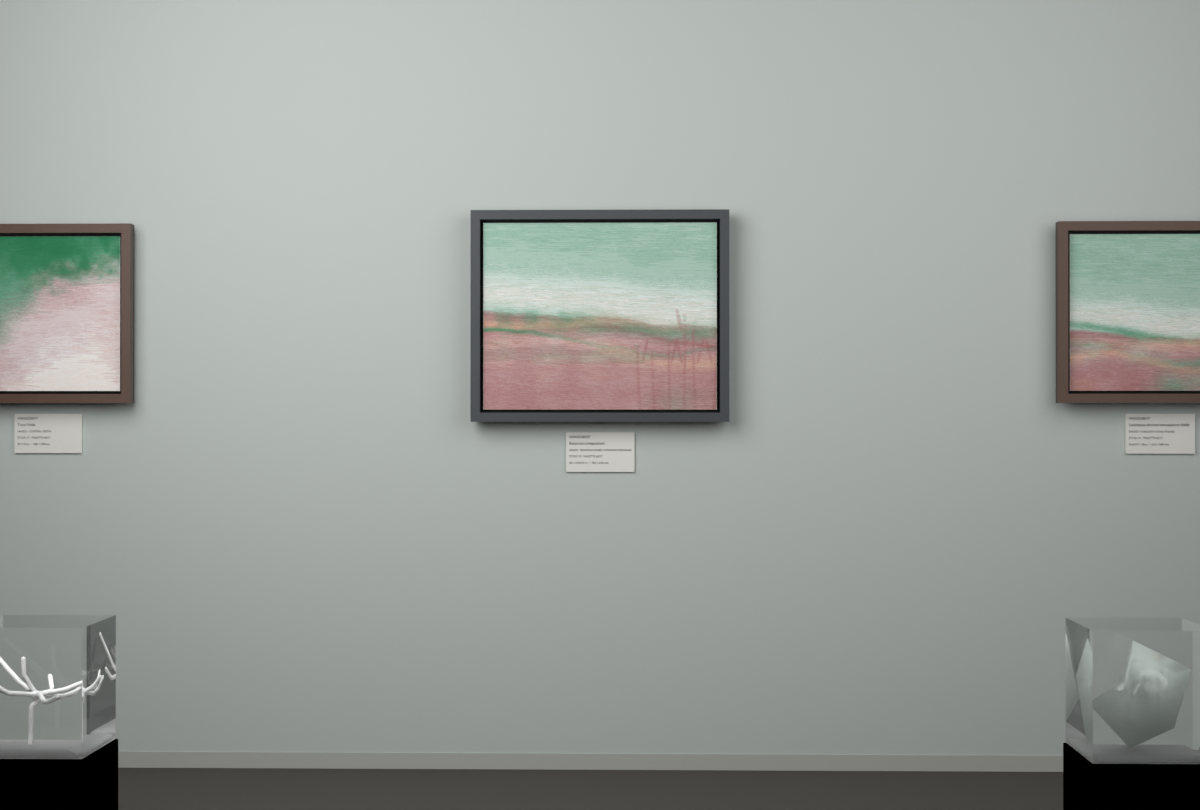 Receding Shore · Morning Reed Bank · gallery context room view