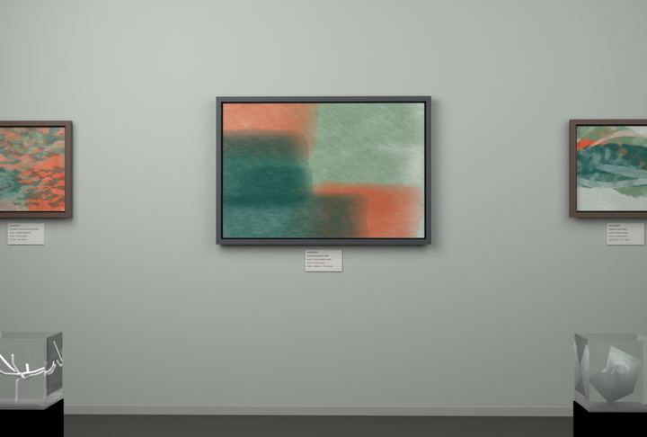 Cross-Current Planes — Layered translucent fields, palette 219