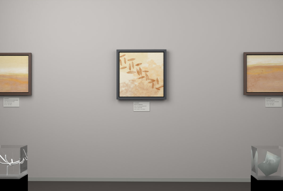 Botanical Luminous Olive · gallery context room view