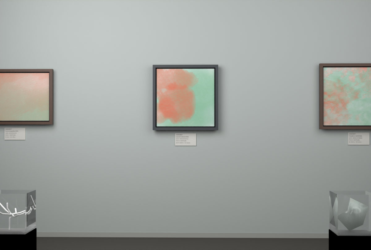 Interlocking Veils · gallery context room view