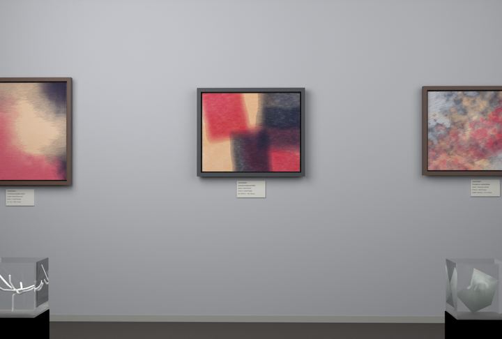 Open Centre — Layered translucent fields, palette 232