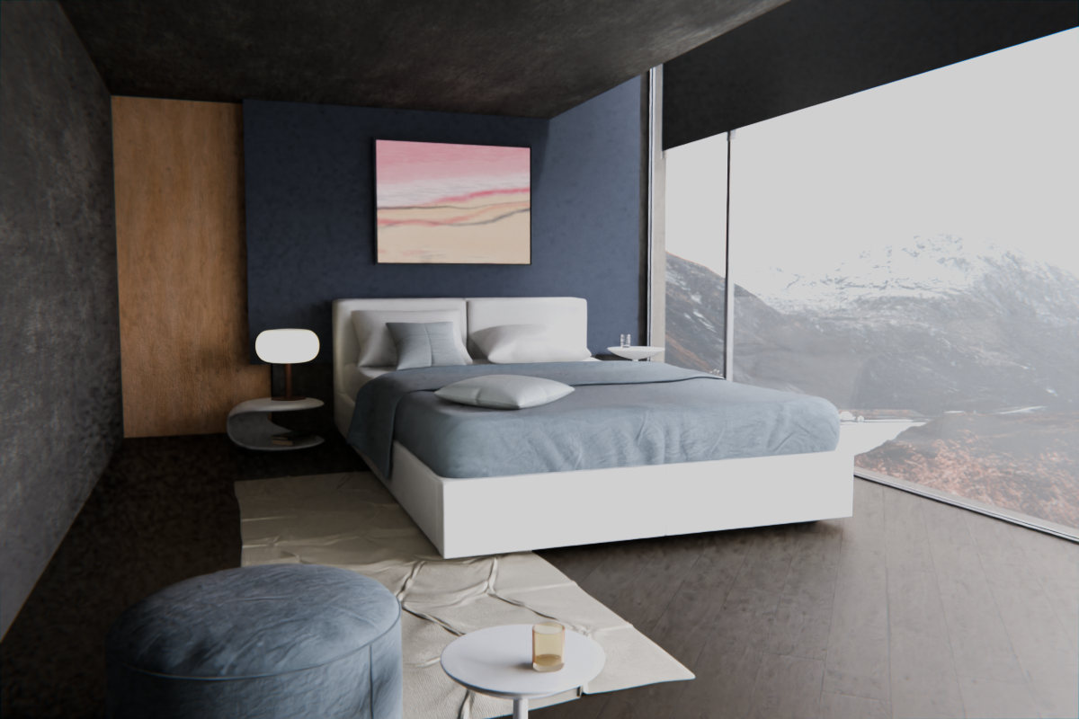 Receding Shore · over bed room view