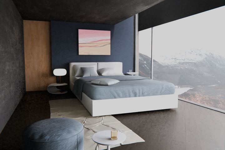 Receding Shore — Landscape-derived atmospheric fields, palette 232