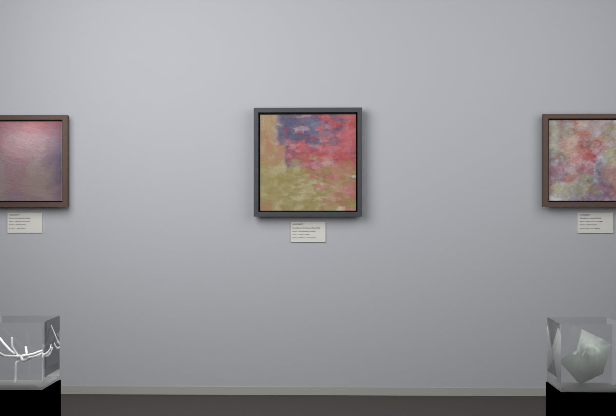 Cross-Rubbed Surface · gallery context room view