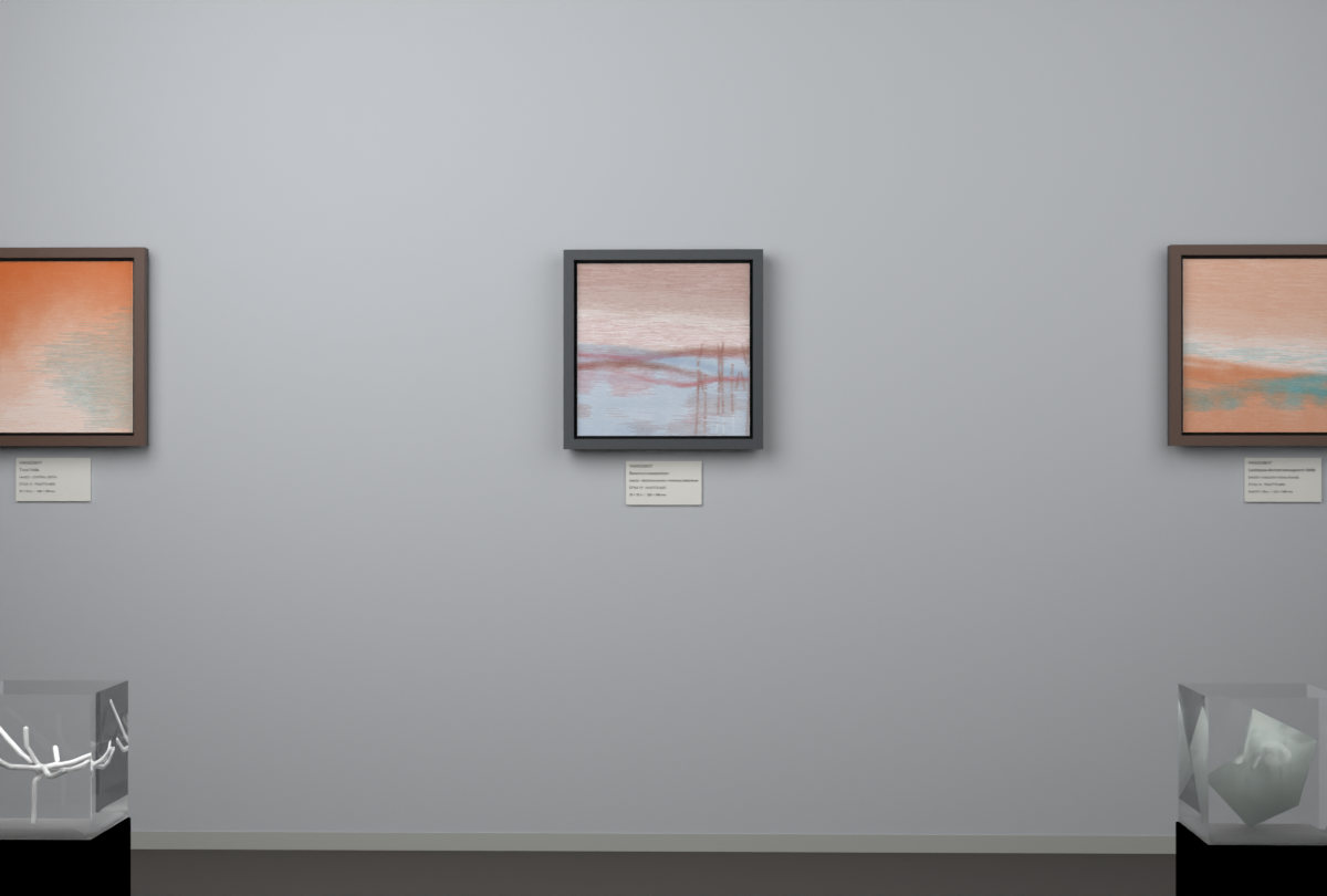 Receding Shore · Morning Reed Bank · gallery context room view