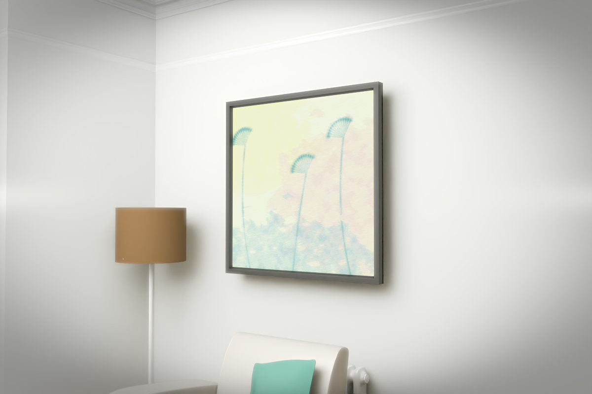 Botanical Umbel In Mist · white right context room view