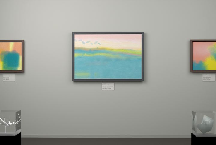 Open Water · Olive Sky Passage — Botanical composition, palette 240