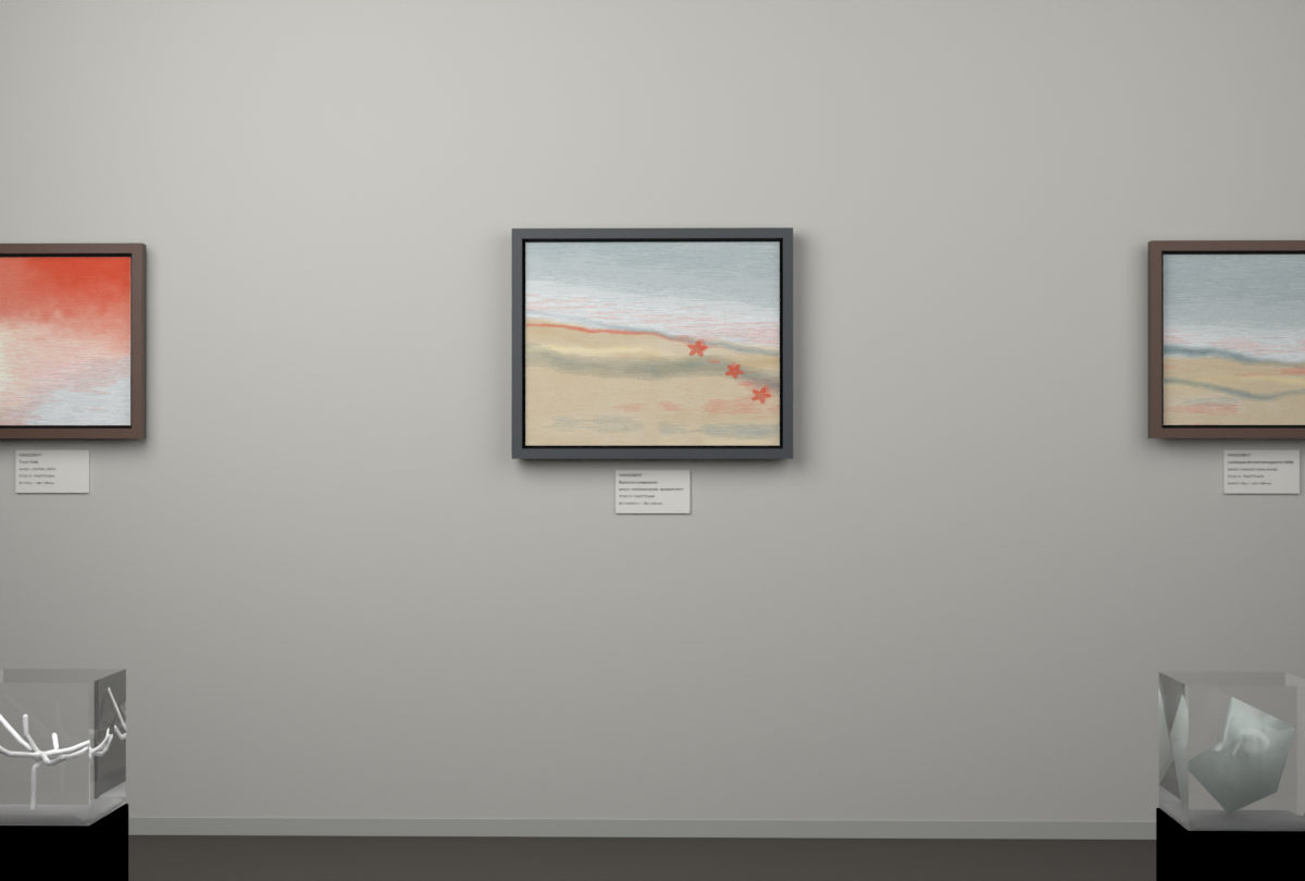 Receding Shore · Blossom Drift · gallery context room view