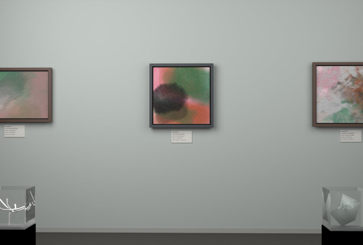 Interlocking Veils · gallery context room view