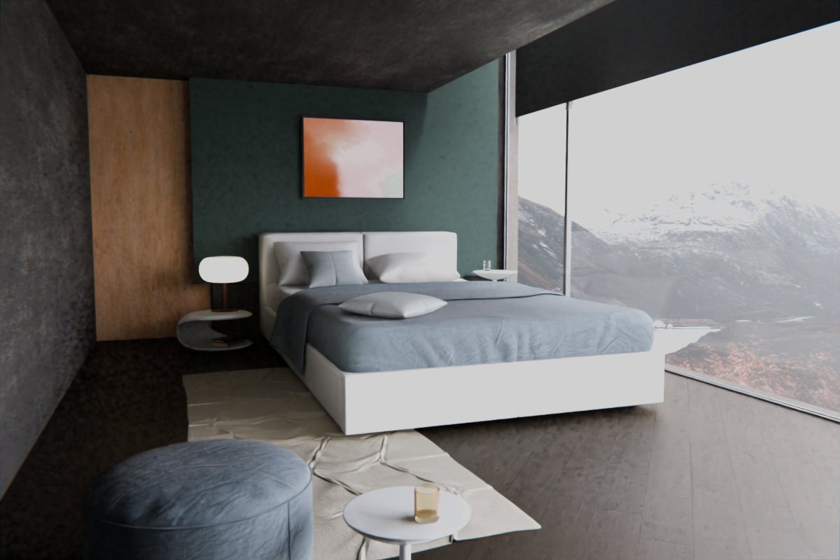 Diagonal Breath · over bed room view