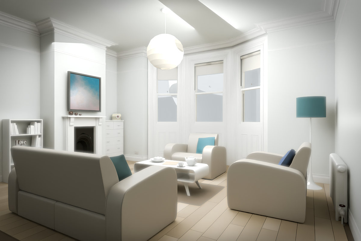 Enveloping Haze · white original room view