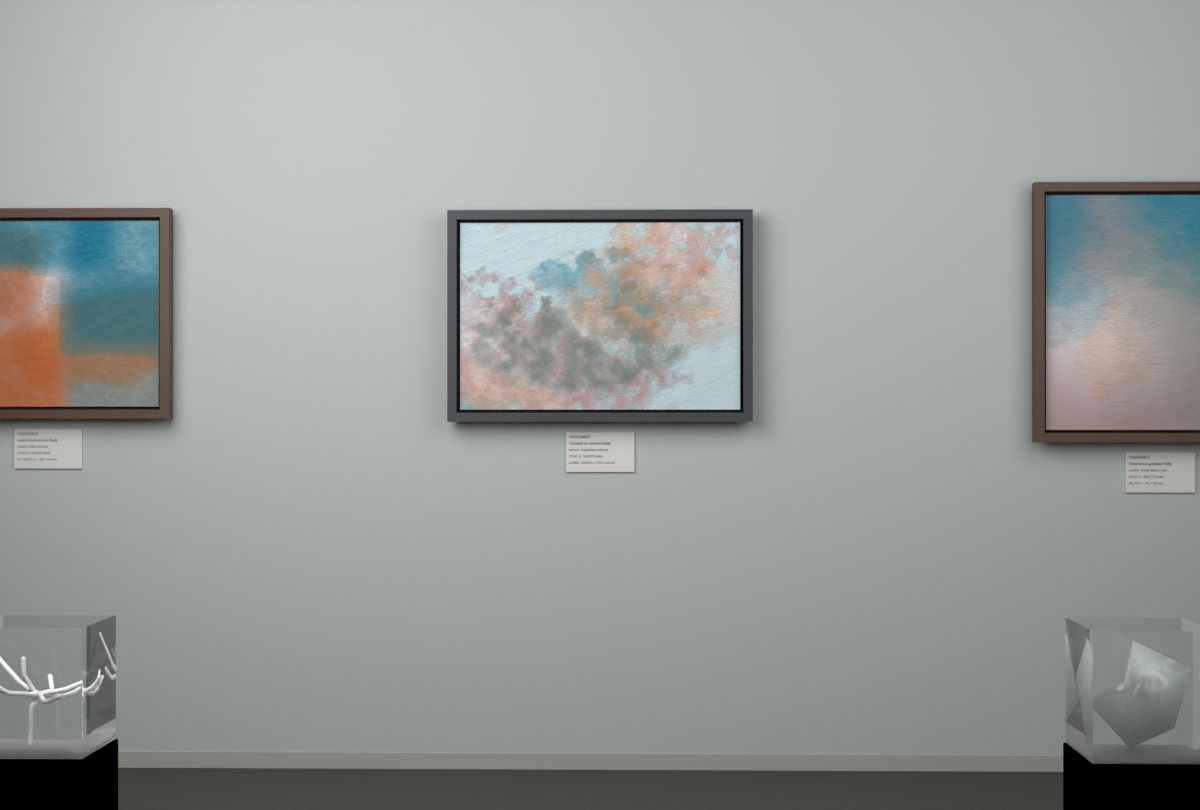 Diagonal Vapour · gallery context room view