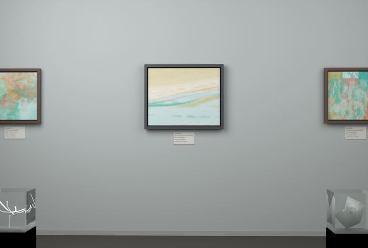 Receding Shore — Landscape-derived atmospheric fields, palette 250