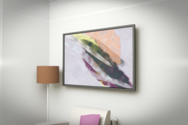 Descending Sweep — Gestural color fields, palette 253