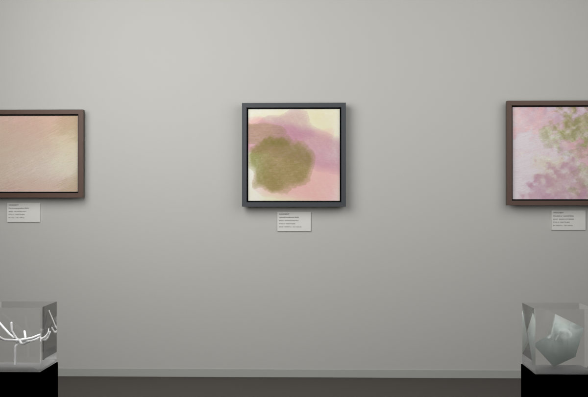 Interlocking Veils · gallery context room view