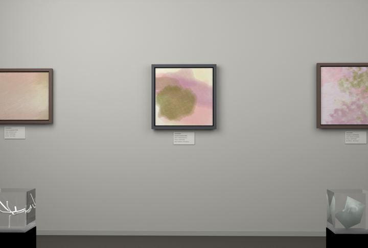 Interlocking Veils — Layered translucent fields, palette 254