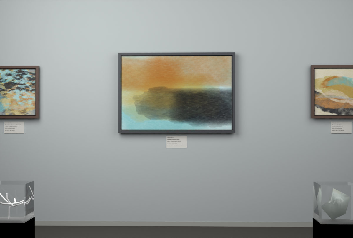 Cross-Current Planes · gallery context room view