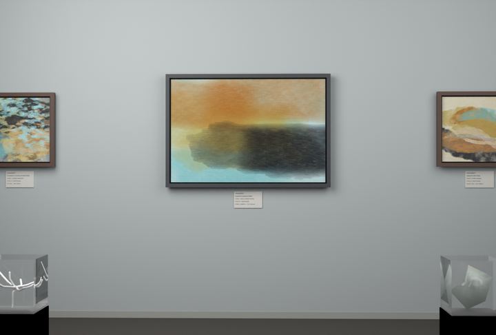 Cross-Current Planes — Layered translucent fields, palette 255