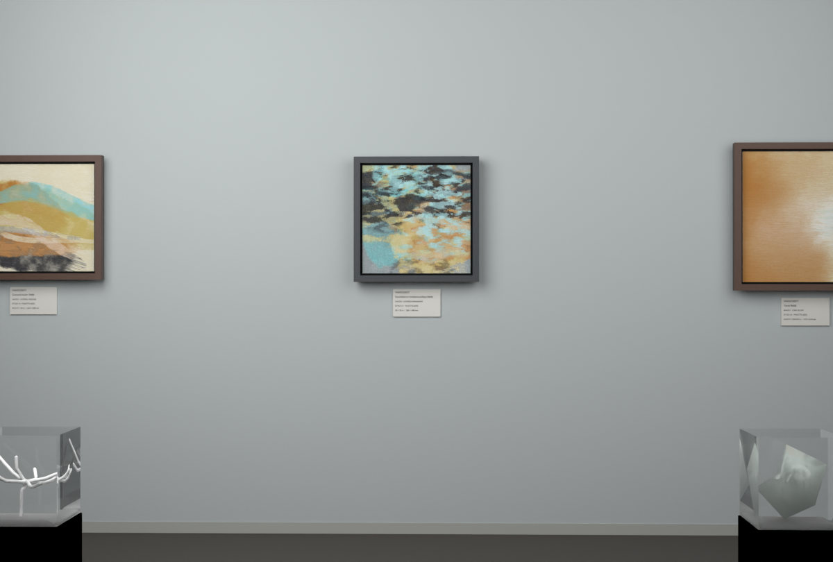 Layered Abrasions · gallery context room view