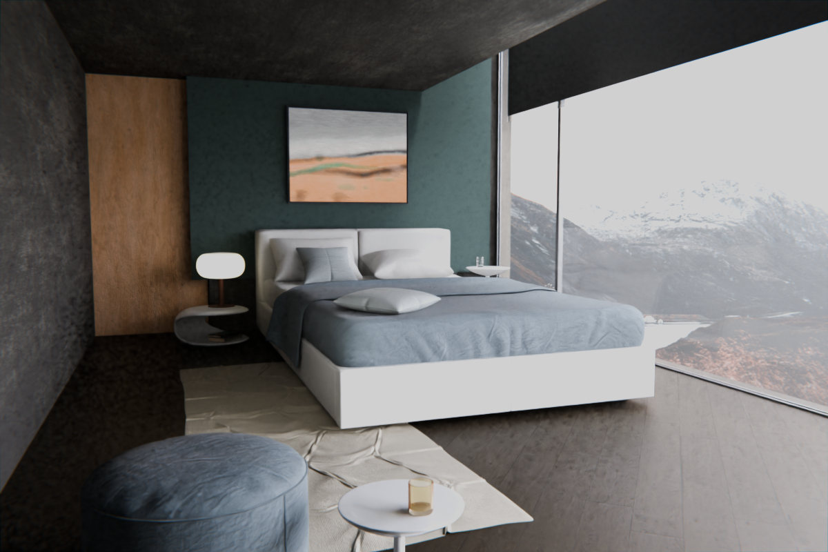 Receding Shore · over bed room view