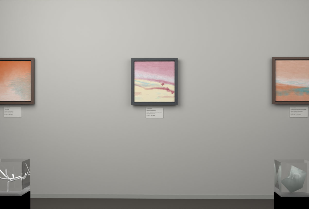 Receding Shore · Blossom Drift · gallery context room view