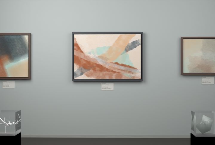 Opposed Sweeps — Gestural color fields, palette 263