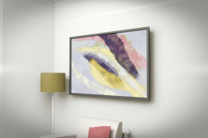 Descending Sweep — Gestural color fields, palette 265